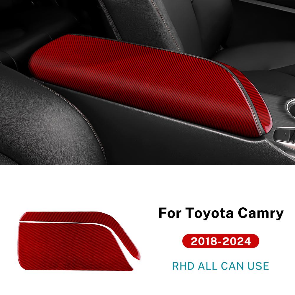 Real Soft Carbon Fiber For Toyota Camry 2018 2019 2020 2025 2025 2025 2025 LHD RHD Car Armrest Box Panel Interior Accessories