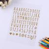10 Sheets Glitter Letters Stickers Self Adhesive Alphabet Number Stickers Waterproof Small Decals for Graduation Cap Water Bottles