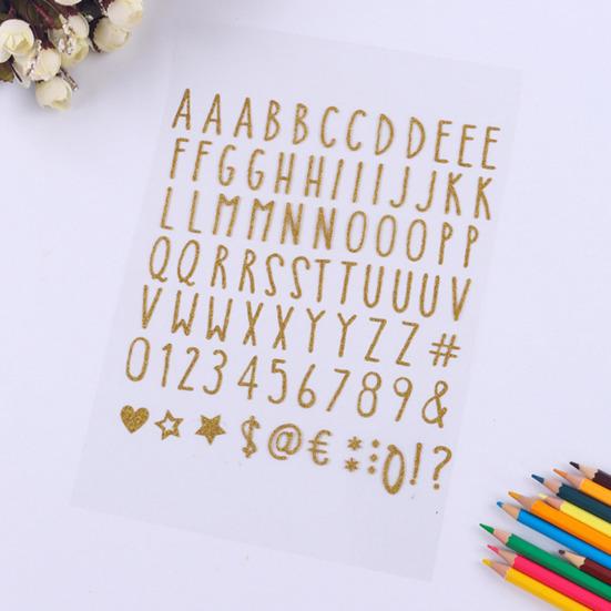 10 Sheets Glitter Letters Stickers Self Adhesive Alphabet Number Stickers Waterproof Small Decals for Graduation Cap Water Bottles Scrapbooking
