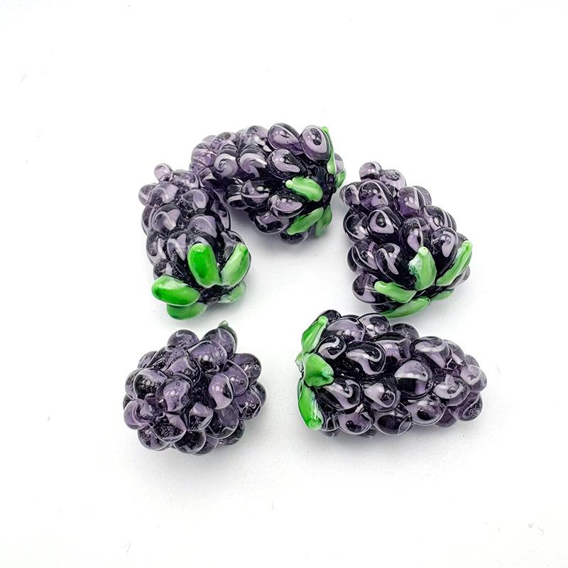 Multicolor Handmade Glass Grape Beads for DIY Earrings, Pendants, Bracelets, Ornaments, and Phone Chains.