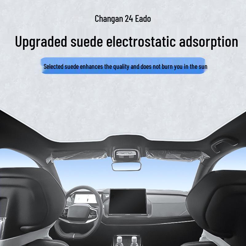 

Electrostatic Sunshade Curtain for Changan Eado 2024: Heat Insulation, Sun Protection, Privacy, and Opacity. Electrostatic adhesion - Gray (x2)