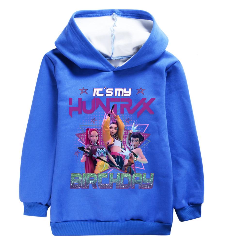 5001 Kinder Mädchen Kpop Rumi Zoey Mira Huntrix Samt Warmer Winter Hoodie