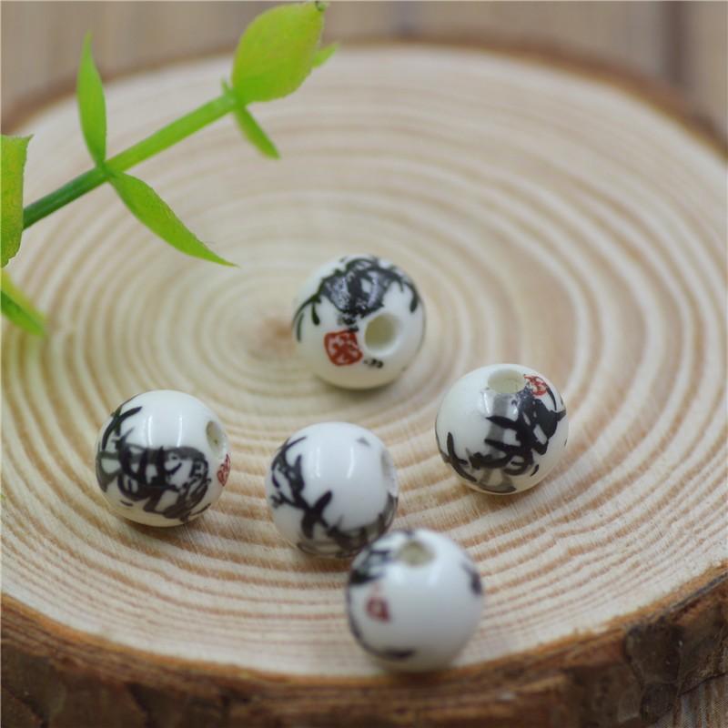 

Цзиндэчжэнь Керамические бусины Сине-белые фарфоровые бусины Разделители Свободные бусины Для плетения браслетов Ручная работа DIY Аксессуары для китайского узла 10Mm ceramic beads