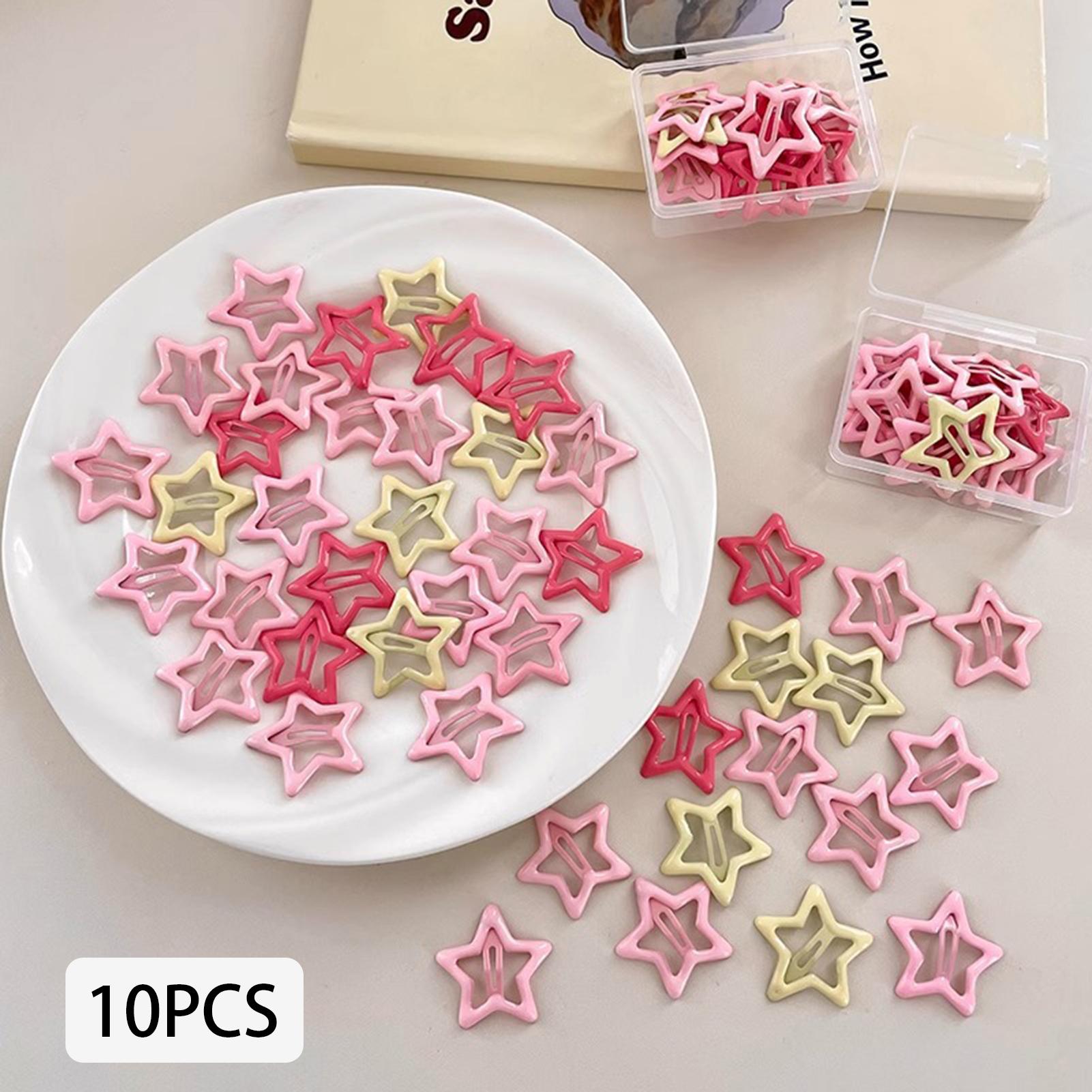 10/50pcs Dopamine Star Hair Clips Set Colorful Sweet Shining Star Hairpins for Women Girls Party Accessories Hair Barrettes