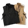 Spring Autumn Men Trendy Motorcycle Workwear Vests Men Zip-Up Stand Collar Vest Men Design Casua Multi Pocket Waistcost