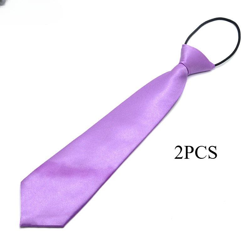 Children's Team Performance Convenient Tie Korean Version Solid Color Baby Casual Lazy Rubber Band Tie