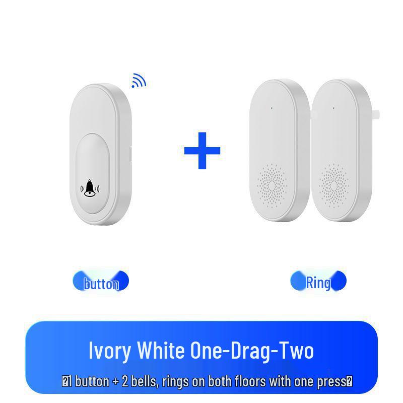 Long-Range Wireless Doorbell with Loud Volume, Ideal for Elderly Care and Remote Control, One-to-One or One-to-Two Connection