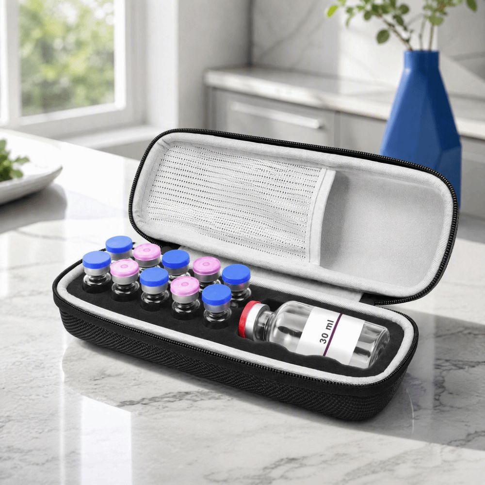 Portable Insulin Vial Carrying Case Reusable Peptide Storage Organizer Home Use