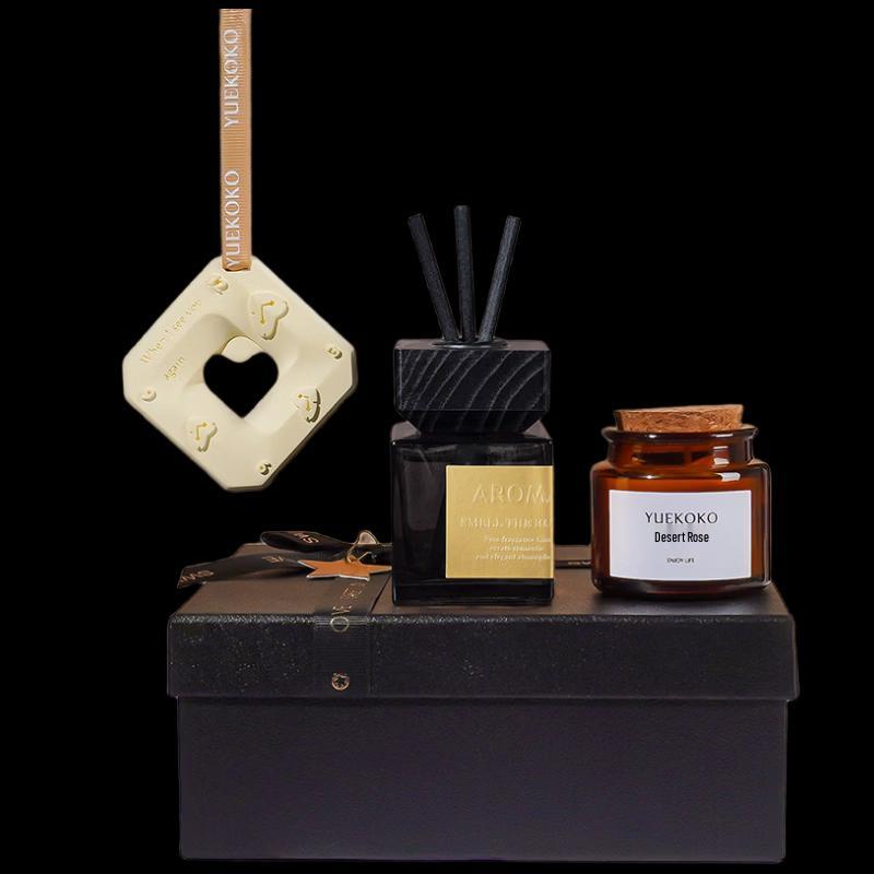 Junshi Rose Scented Candle & Diffuser Gift Set