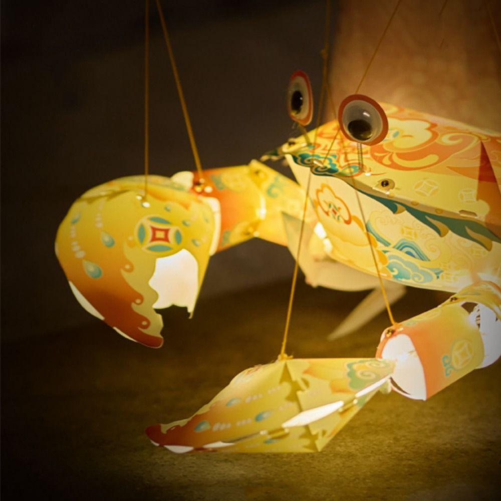 Chinese Style New Year Crab Portable Lantern Children Handheld Lantern Hanfu Accessories