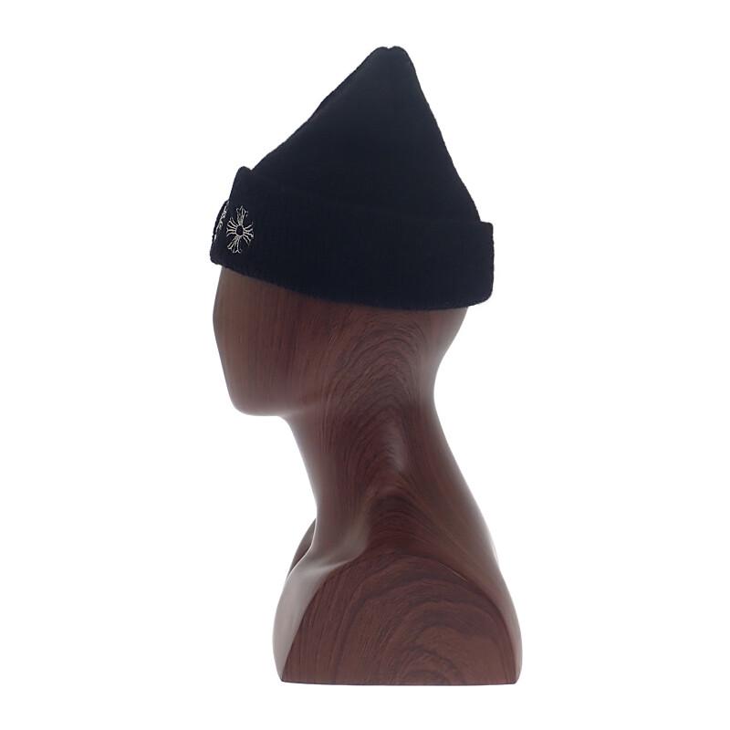 CHROME HEARTS  Knit cap black wool mens