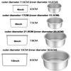 4pcs Round Cake Mold Aluminium Bakeware with Removable Base for Cake Baking Party Birthday Cake Cake Baking Tray Bakery Tools