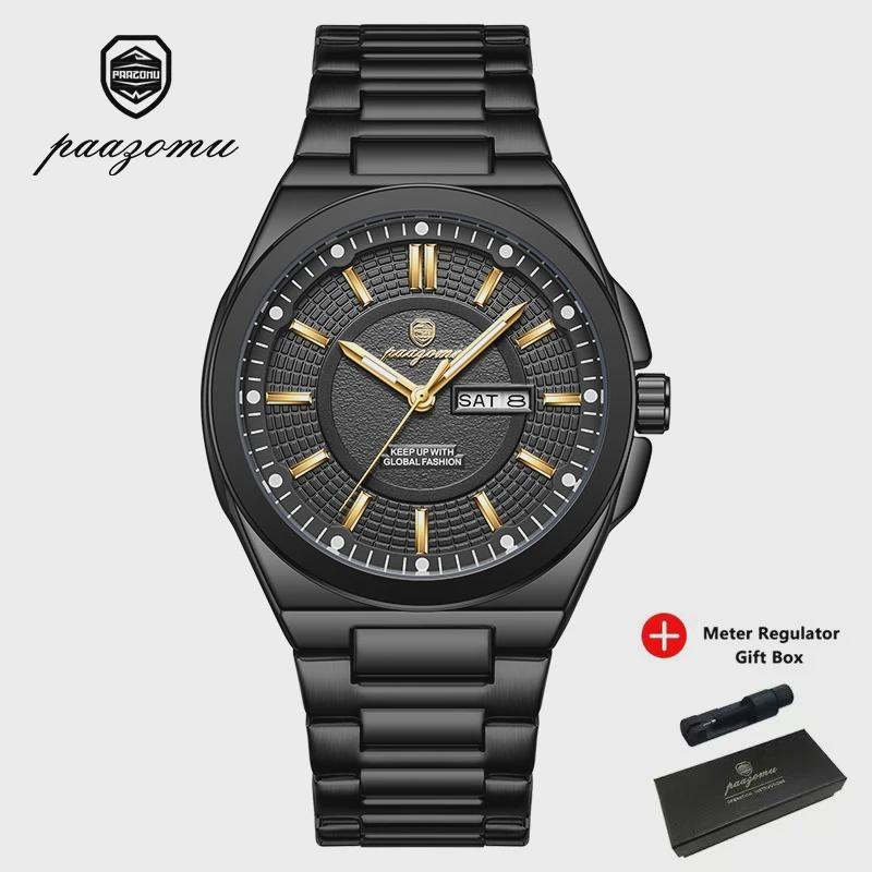 Men Sport Quartz Date Week Luxury Man Wristwatch Waterproof Luminous Stainless Steel Men's Watches Reloj