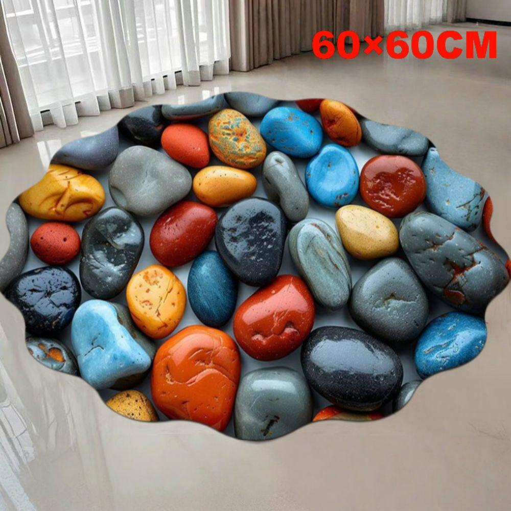 Chinese-style Cobblestone Carpet Nordic Abstract Door Rug Creativity Bathroom Floor Mat  Home Decor