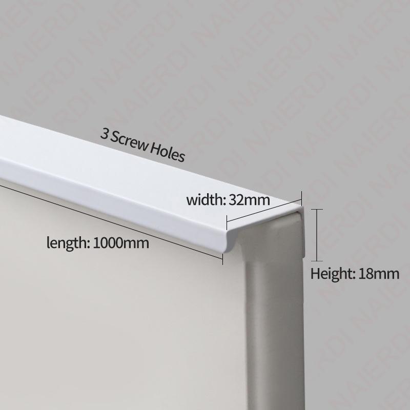 NAIERDI White Long Cabinet Handles Aluminum Alloy 800-1200mm Hidden  Furniture Handle Drawer Knobs Cupboard Pulls