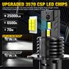2Pcs Canbus H4 LED Headlight Bulbs High Low Beam 25000LM Car Motorcycle Lights 24pcs 3570 CSP Turbo Led Copper Tube Lamps Auto Moto Headlamp 12V 6500K