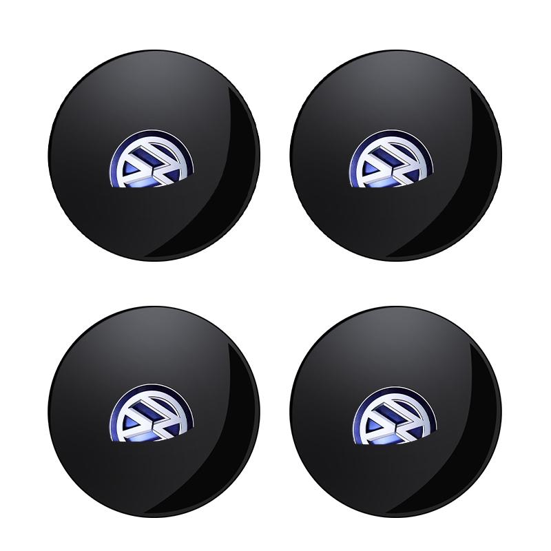 

4Pcs 56mm New Car Wheel Stickers Center Hub Cap Car Emblem Badge Decal For Volkswagen GTI R-Line R Polo T5 Golf Passat Scirocco