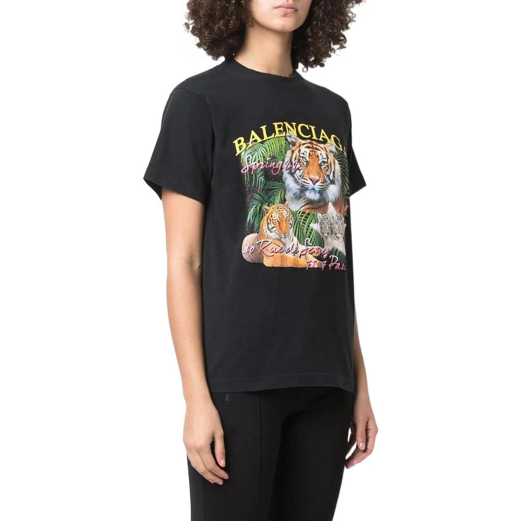 Balenciaga Small Fit Logo Tee 'Black' 670943TLVH20100