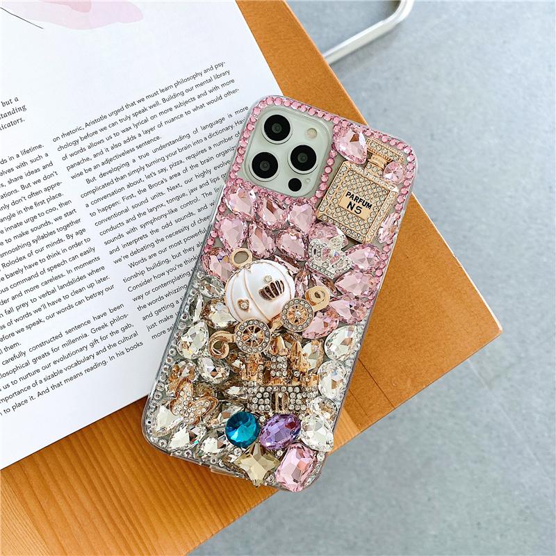 Husă din dovleac diamant cu strass pentru Samsung S23 S22 S21 Ultra S20 A13 A23 A33 A53 A12 A22 A32 A52 A51 A71/Redmi 10 9 9A 9C 9T/iphone 14 Pro max