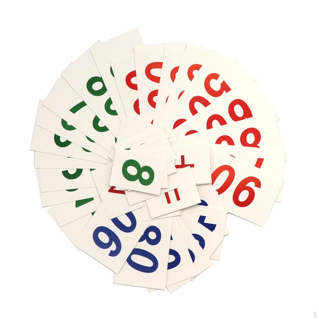 Montessori Number Cards Math Counting Addition Teaching Aids Multiplication Mathematics Toy