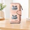 British Shorthair Cat Long Zipper Wallet, Large Capacity Card Holder, Unisex Clutch Bag, Fashionable Zipper Coin Purse, Suitable for Daily Use, A
