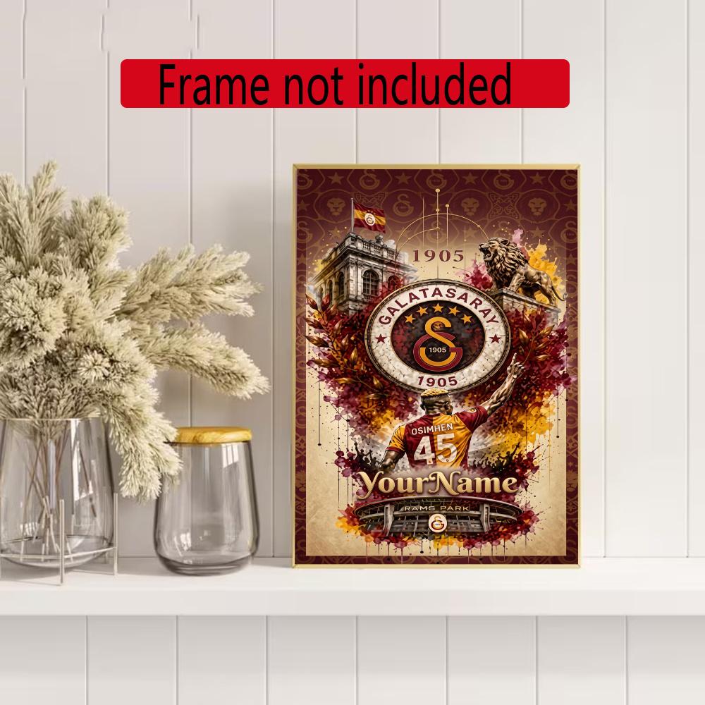 Galatasaray Personalized Text Diamond Painting Round Diamond Mosaic Rhinestones Diamond Embroidery Craft Kit Wall Decor Without Frame