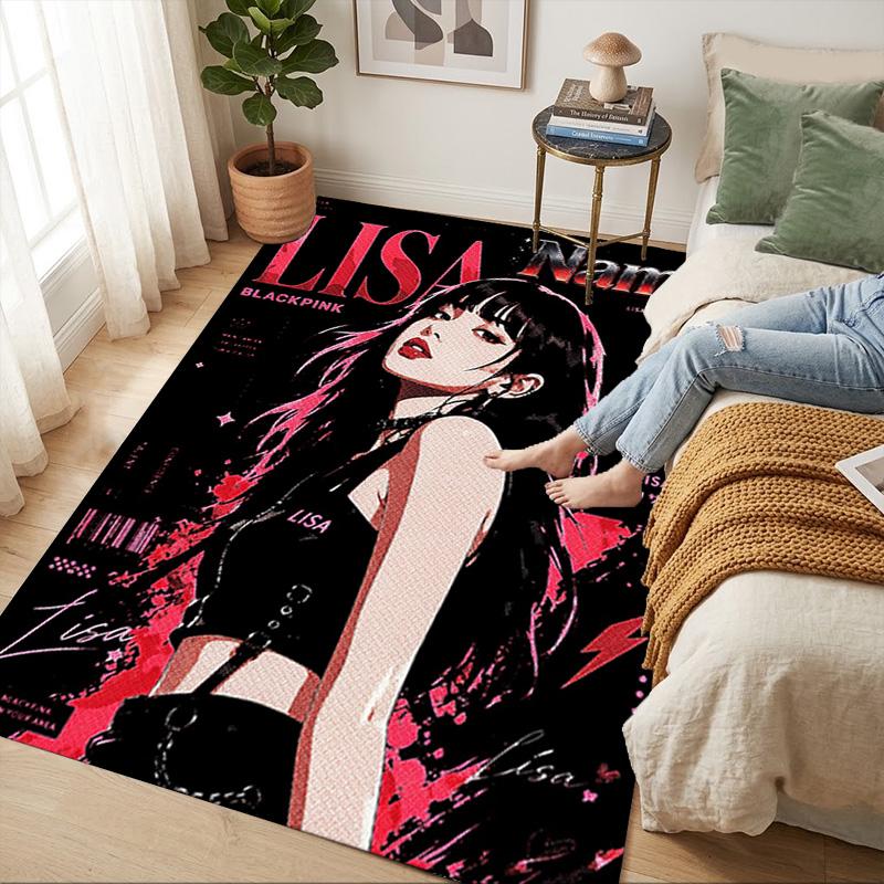 Custom Name Lisa Name Carpet Rug for Bedroom Living Room Home Sofa Decoration,Playroom Sofa Office Home Decor Game Large Decor Floor Mat