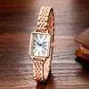 Simple Square Analog Watch for Women: Waterproof Stainless Steel Strap, Fashion Accessory - Valentine's Day, Christmas, Birthday Gift