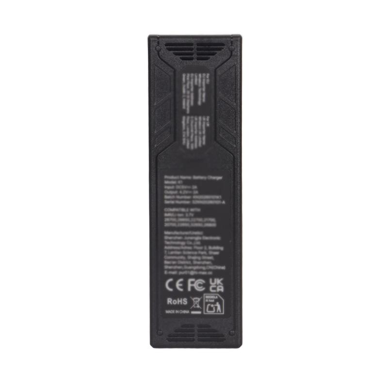 POWERKAN K1 1 Slot Smart Charger, Type-C Fast Charger for 18650 21700 26650 Li-ion Batteries