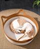 Handwoven Cotton Rope Cat Bed - Breathable & Easy to Clean, Foldable Scratchable Hammock with Cat Ear and a Playing Ball for Cat