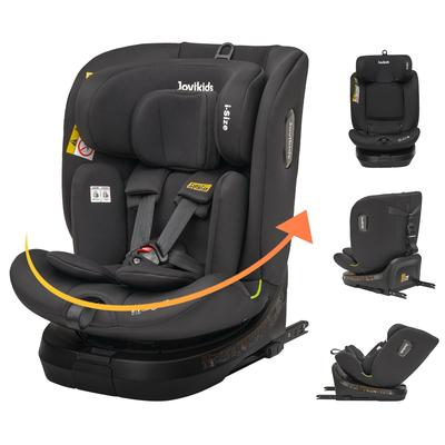 Dětská autosedačka Jovikids od 0 měsíců do 12 let, kompatibilní s novorozencem, dlouhodobě nastavitelný úhel ležení, ISOFIX, stará, otáčení o 360°, i-Size R129, sedadlo