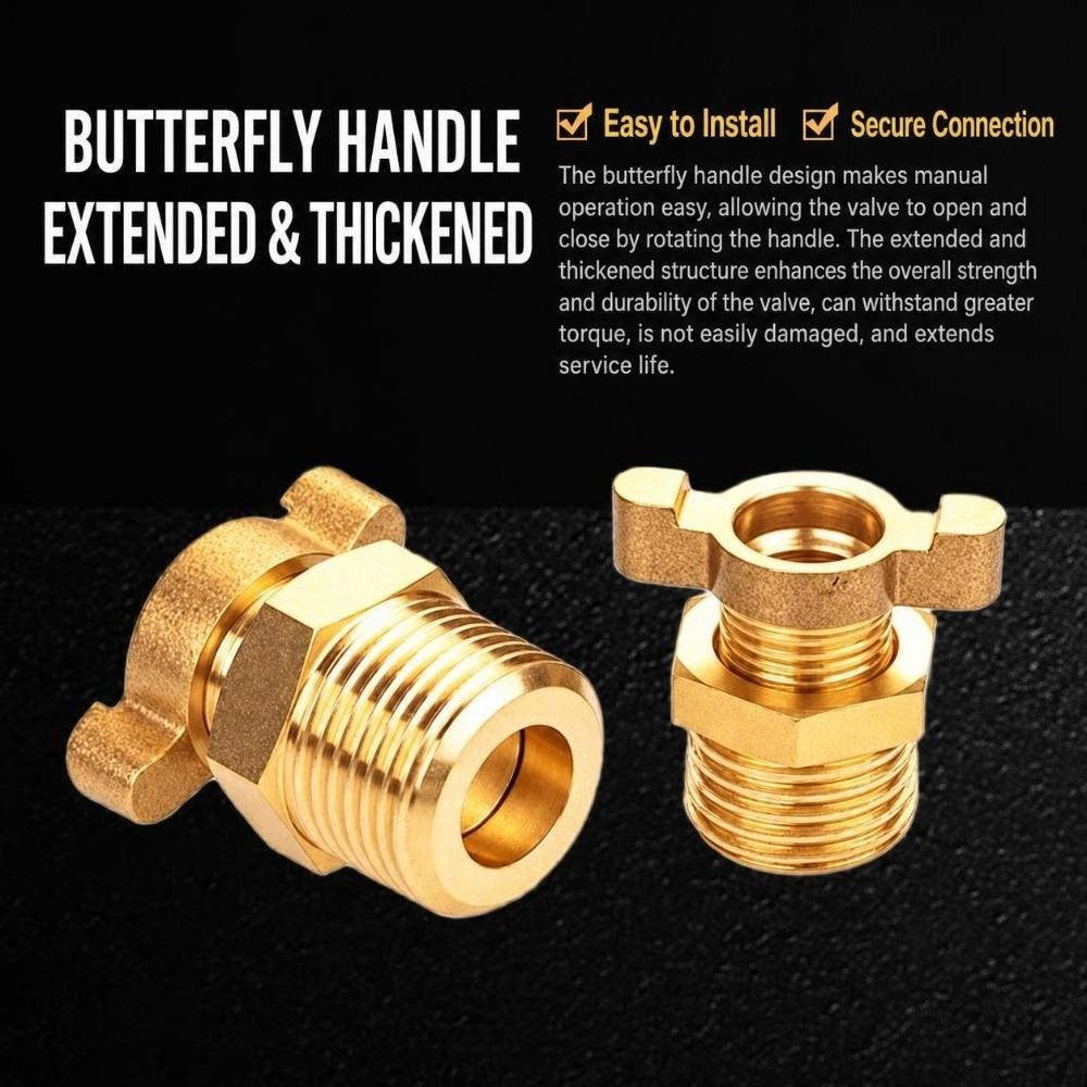 Male Thread Air Compressor Drain Valve Hand-Turn Brass Drain Cock New Air Compressor Drain