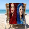 1pc Descendants The Rise of Red2 Beach Towel, Beach and Seaside Swimming Pool Equipment, Fashion Pattern, Rectangular, Travel Essentials