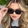 Retro Pilot Metal Sunglasses Fashion Korean Style Women Square Shades Trendy Ins Popular Brand Design UV400 Sun Glasses