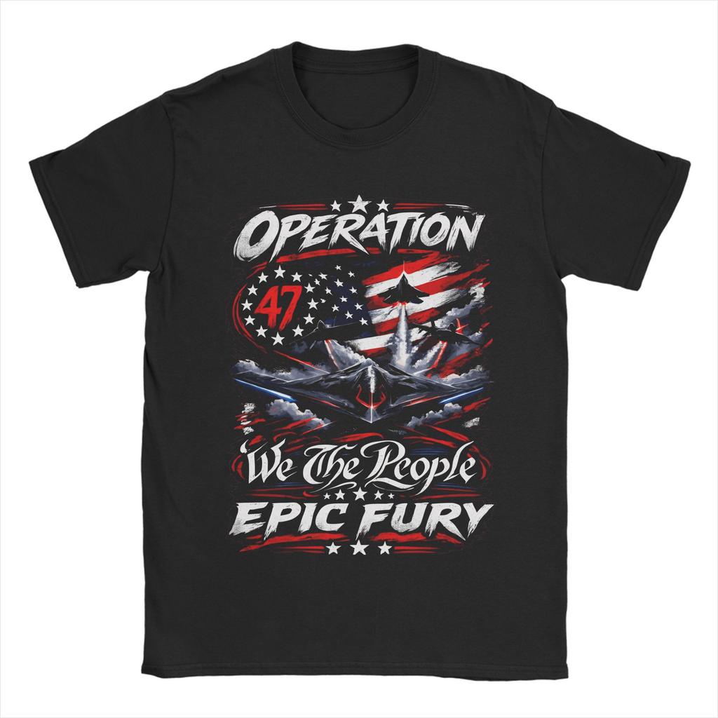 T-shirt Opération Fureur Épique pour Unisexe Coton Pur Nouveauté T-shirts Col Rond T-shirts Manches Courtes Vêtements Uniques