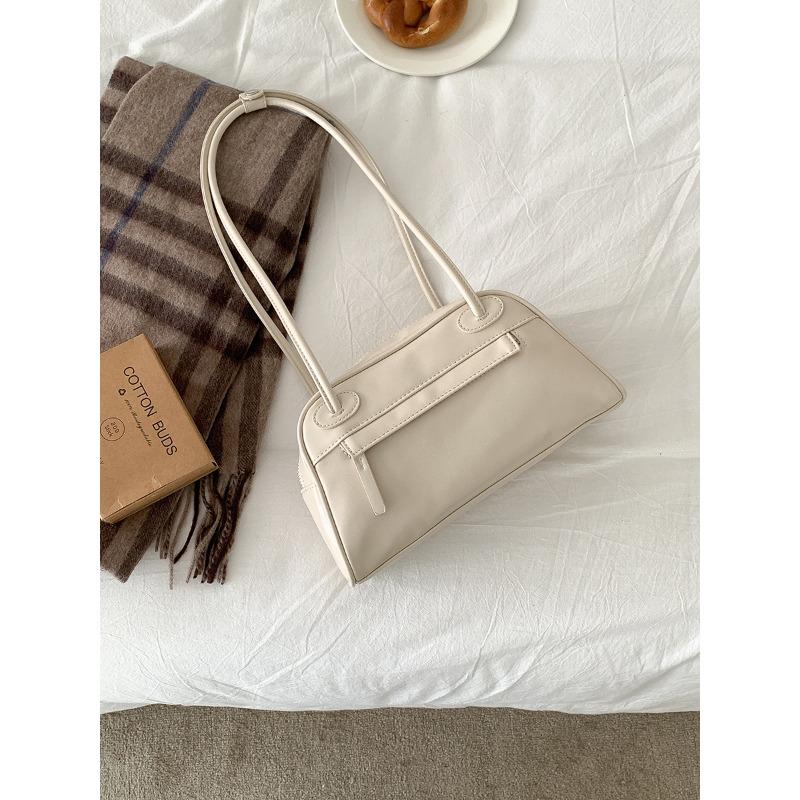 

Новая наплечная сумка кожа осень и зима женская сумка модная универсальная текстура сумка под мышкой женская нишевый дизайн сумка для поездок бежевый