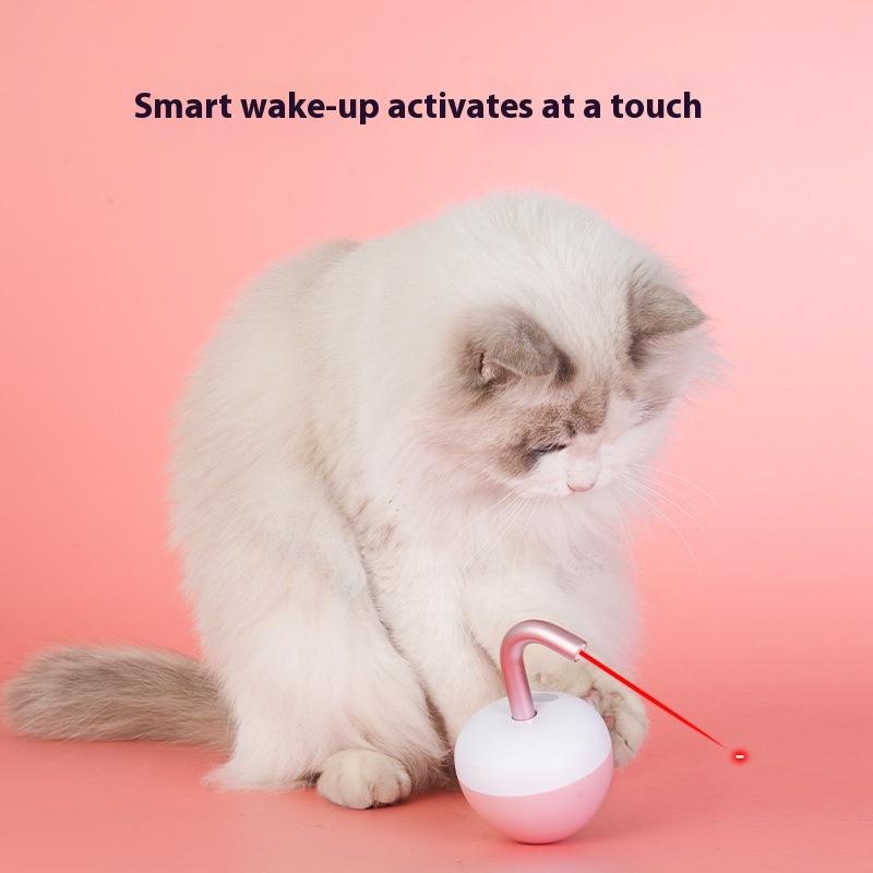 Elektrikli Eğlenceli Akıllı Lazer Kedi Kızdırma Cihazı Kedi İnteraktif Tumbler Yavru Kedi Otomatik Oyuncak Akıllı Oyun Aktif Dönen Oyuncak