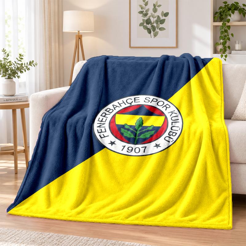 Fenerbahçe FC Printed Flannel Blanket Warm Comfort Bed Throw For Indoor Home Decoration