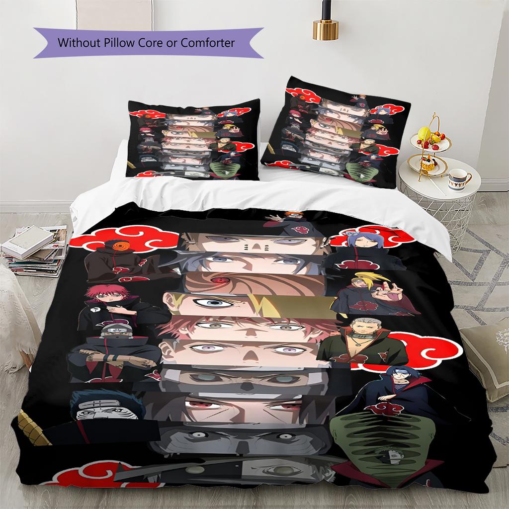 Cartoon Pattern Bedding Quilt Set Quilt Cover Pillowcase Home Decoration Birthday Gift (1 * duvet cover + 2 * pillowcase, without core)