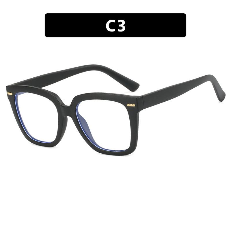 Candy color square rice nail flat mirror anti-blue light glasses frame trendy flat mirror can be equipped with myopia glasses frame Europe and America