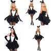 Sexy Women's Bunny Rabbit Costume Cosplay Tuxedo Halloween Outfit With Sweety Bow
