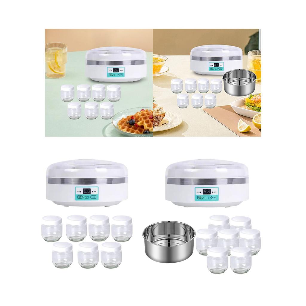 Yogurt Maker with 7 Glass Cups Automatic Makers for Cafe Kitchen Home