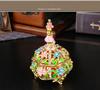Vintage telephone crafts enamel color inlaid diamond hollow jewelry box flip cover home dressing table small ornament storage