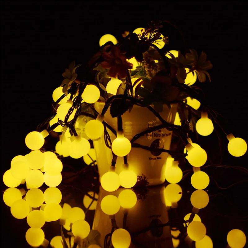 Xiaomi 200 Led Crystal Globe Lights Camping Solar String Lights Outdoor Waterproof Solar Fairy Light for Garden Christmas Party Decor