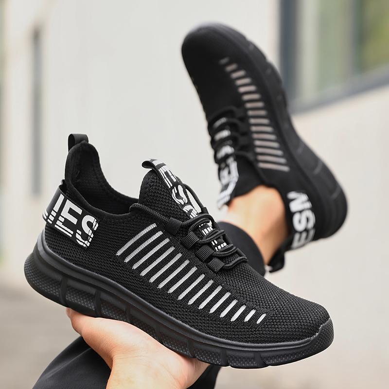 

Men s 2025 New Mesh Comfortable Work Sneakers Casual Sneakers Summer Breathable Flat Bottom Thick Soled Shoes Board Promotion 39 темно-синий