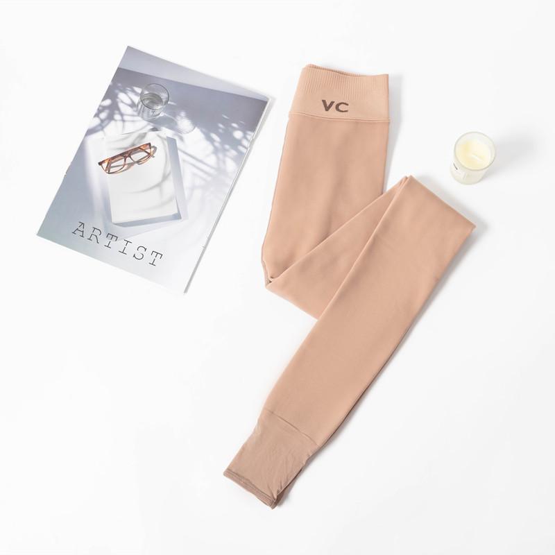 Ocieplane rajstopy modelujące talię: Zimowe damskie piękne rajstopy imitujące gołe nogi