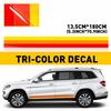 TRI-COLOR Side Rocker Stripes Decal Vinyl Sticker For Toyota Tacoma Lexus US EOA