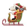 JIM SHORE Snoopy Woodstock In Sleigh 6015038 & <Christmas>