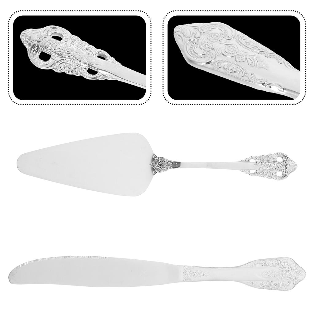 Stainless Steel Cake Cutting Baking Tools Tool Set Cheese Spatula Vintage Baking Accessory Scraper Wedding Cake Server Kit