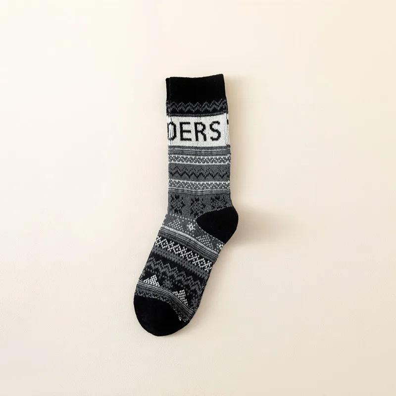 Winter Coral Fleece Cartoon Calf Socks Thickened Long Tube Warm Knee Floor Socks